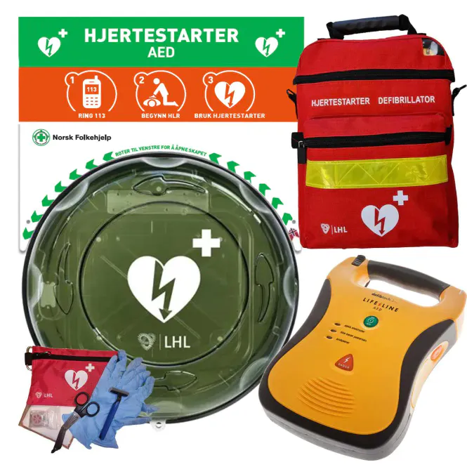 Hovedbilde Komplett pakke utendørs - 5år Lifeline AED ...