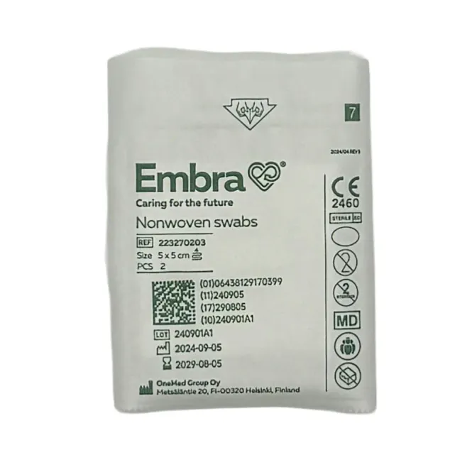 Hovedbilde Embra sterile kompresser 5 × 5 cm – 140 stk.