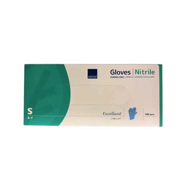 Hovedbilde Nitrilhanske ABENA 100pk Lang Mansjett Smal Blå
